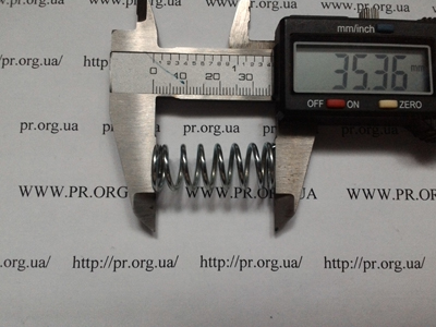 Пружина стиснення 1,6 х 14 х 35 (Артикул: S1168)