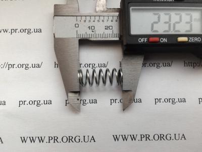 Пружина стиснення 1 х 9,8 х 23 (Артикул: S2374)