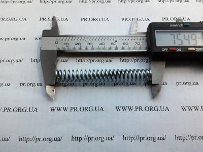Пружина стиснення 1,5 х 10 х 75,5 (Артикул: S2563)