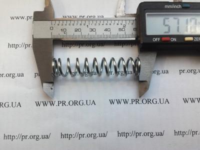 Пружина сжатия 1,5 х 12,5 х 57 (Артикул: S2585)