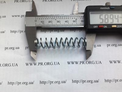 Пружина стиснення 1,5 х 12,5 х 59 (Артикул: S2586)