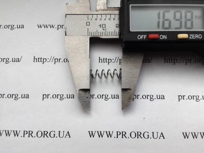 Пружина стиснення 0,6 х 5,7 х 17 (Артикул: S2830)