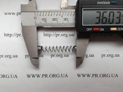 Пружина сжатия 0,7 х 6,3 х 36 (Артикул: S2912)