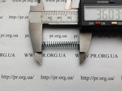 Пружина сжатия 0,8 х 6 х 36 (Артикул: S2962)