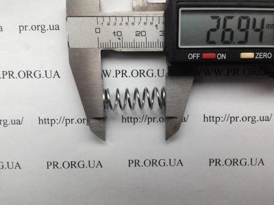 Пружина стиснення 1 х 10 х 27 (Артикул: S3001)