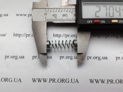 Пружина стиснення 0,8 х 8,1 х 27 (Артикул: S3015)