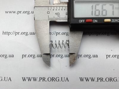 Пружина сжатия 0,5 х 7,4 х 16,5 (Артикул: S3017)