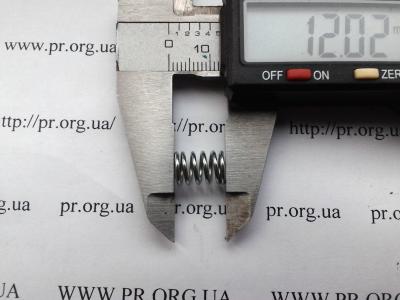 Пружина стиснення 1 х 8 х 12 (Артикул: S3018)