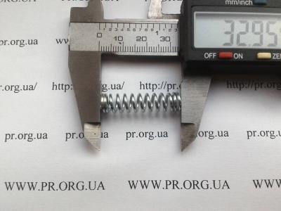 Пружина стиснення 1,2 х 8 х 33 (Артикул: S3096)