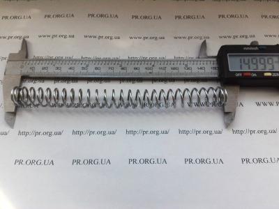 Пружина стиснення 1,4 х 13,8 х 150 (Артикул: S3291)