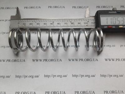 Пружина стиснення 3 х 30,5 х 110,5 (Артикул: S3371)