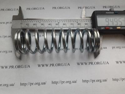 Пружина сжатия 3 х 29,5 х 95 (Артикул: S3377)