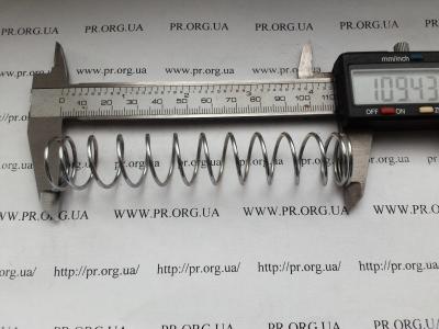 Пружина стиснення 1,5 х 20 х 109,5 (Артикул: S3455)