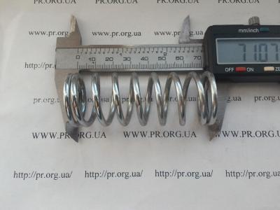 Пружина стиснення 3 х 27,8 х 71 (Артикул: S3622)
