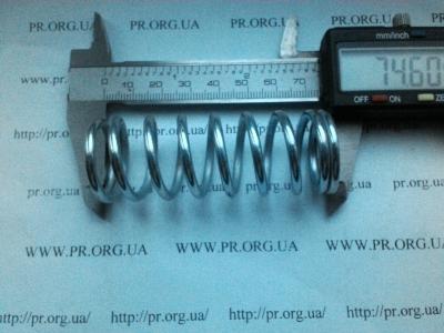 Пружина стиснення 3 х 26,5 х 74,5 (Артикул: S3637)