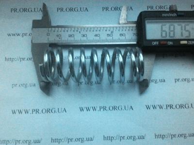 Пружина сжатия 3 х 25 х 68,5 (Артикул: S3644)