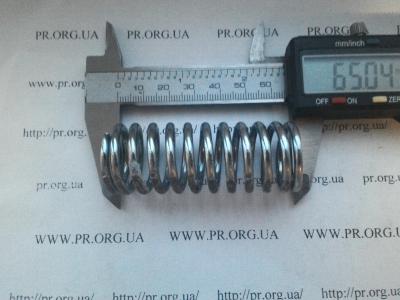 Пружина сжатия 3 х 25 х 65 (Артикул: S3648)