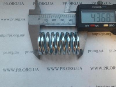 Пружина сжатия 3 х 25 х 43,5 (Артикул: S3655)