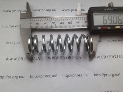 Пружина сжатия 3 х 23,5 х 69 (Артикул: S3666)