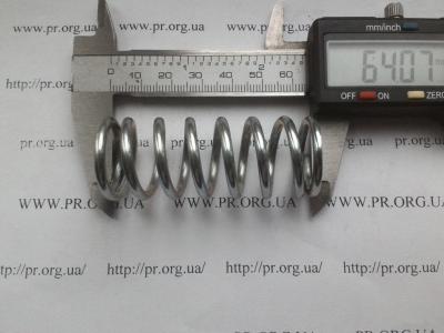 Пружина стиснення 3 х 24,5 х 64 (Артикул: S3667)