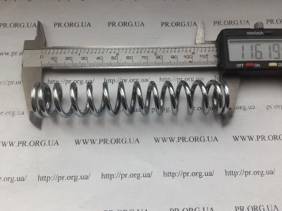 Пружина сжатия 3 х 21,5 х 116 (Артикул: S3953)