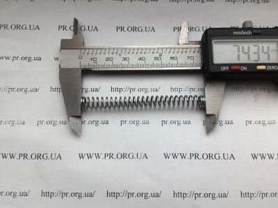Пружина сжатия 1 х 7,4 х 74,5 (Артикул: S4237)