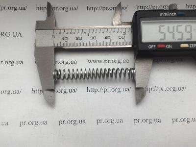 Пружина сжатия 1 х 8 х 54,5 (Артикул: S4254)