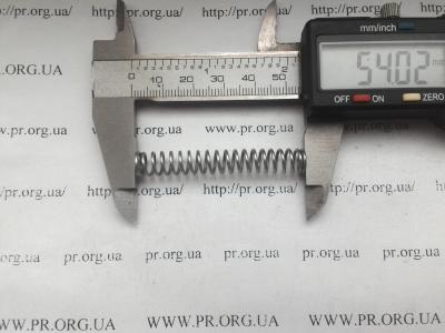 Пружина стиснення 1 х 8 х 54 (Артикул: S4255)