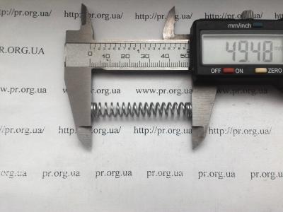 Пружина сжатия 1 х 7,5 х 49,5 (Артикул: S4259)