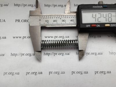 Пружина стиснення 1,4 х 9 х 42,5 (Артикул: S4307)