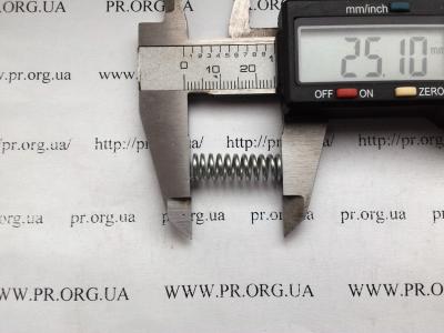 Пружина стиснення 1,2 х 7,5 х 25 (Артикул: S4365)