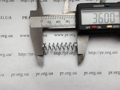 Пружина стиснення 1 х 8,4 х 36 (Артикул: S4382)