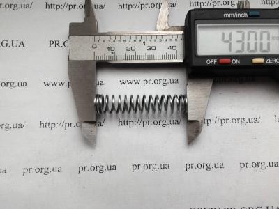 Пружина стиснення 1 х 9,2 х 43 (Артикул: S4383)