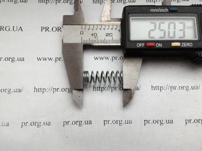 Пружина стиснення 1 х 8,6 х 25 (Артикул: S4394)