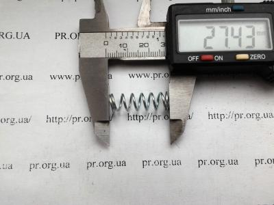 Пружина стиснення 1 х 8,4 х 27,5 (Артикул: S4398)