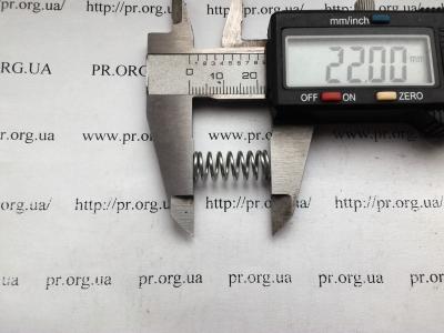 Пружина стиснення 1 х 8,6 х 22 (Артикул: S4406)