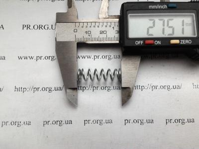 Пружина сжатия 1 х 8 х 27,5 (Артикул: S4425)