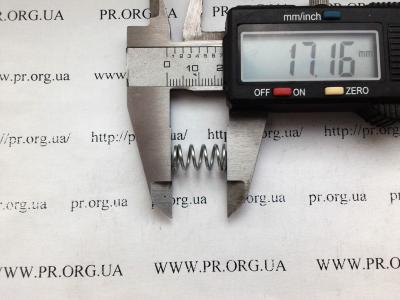 Пружина стиснення 1 х 8 х 17 (Артикул: S4443)