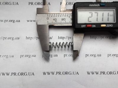 Пружина стиснення 1 х 7,5 х 27 (Артикул: S4458)