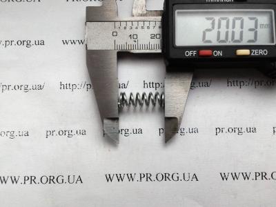 Пружина стиснення 1 х 6,6 х 20 (Артикул: S4463)