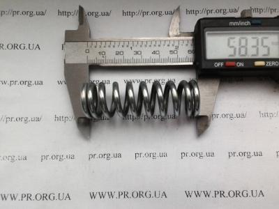 Пружина сжатия 3 х 19 х 58,5 (Артикул: S4475)