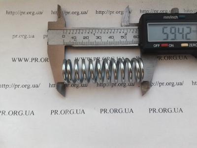 Пружина сжатия 2,5 х 18,5 х 59,5 (Артикул: S4529)
