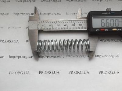Пружина стиснення 2 х 16 х 66 (Артикул: S4552)