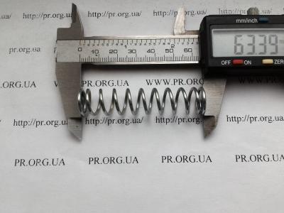 Пружина стиснення 1,6 х 14 х 63,5 (Артикул: S4625)