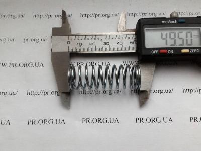 Пружина стиснення 1,5 х 16,8 х 49,5 (Артикул: S4648)