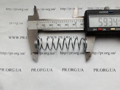 Пружина стиснення 1,2 х 15 х 59,5 (Артикул: S4665)