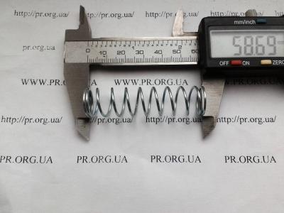 Пружина стиснення 1,2 х 15 х 58,7 (Артикул: S4666)