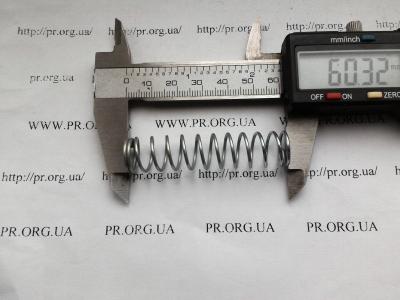 Пружина стиснення 1,2 х 13,6 х 60,5 (Артикул: S4667)