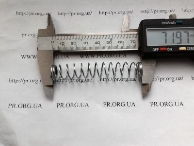 Пружина стиснення 1 х 12,7 х 72 (Артикул: S4682)