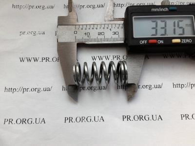 Пружина стиснення 2 х 15,2 х 33 (Артикул: S4707)